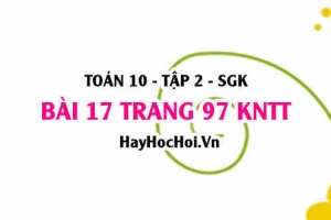 Bài 17 trang 97 Toán 10 tập 2 Kết nối tri thức